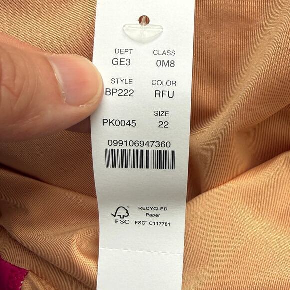 NWT J. Crew Ruched Ruffle One-piece Swimsuit in Fuchia Pink BP222 Plus Size 22 - Picture 8 of 8